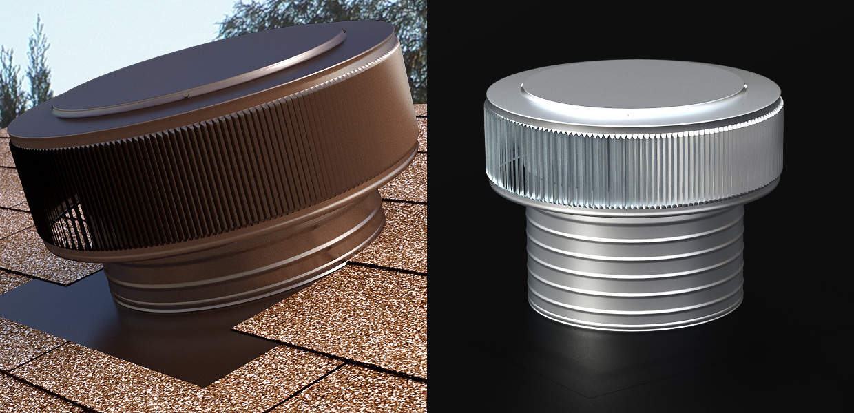 Our Roof Louver, The Pop Vent for Exhaust Painted Brown